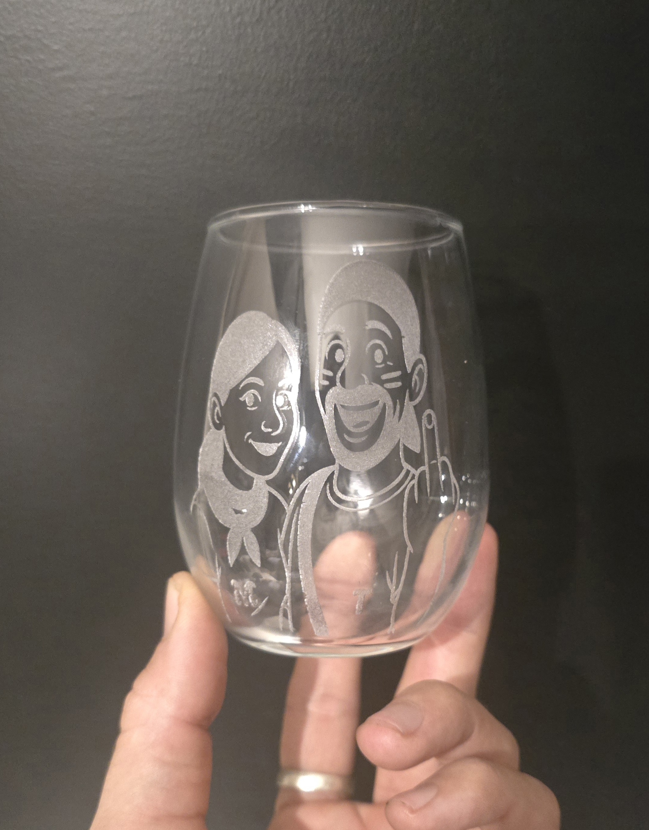 Gravure laser sur verre
